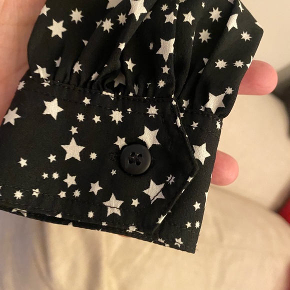 TOPSHOP beautiful blouse, with stars, size 2 petite - Picture 9 of 11